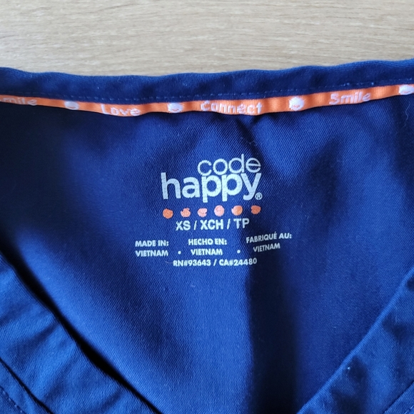 Nurse Happy Code Scrub Top Size XS - Picture 2 of 5